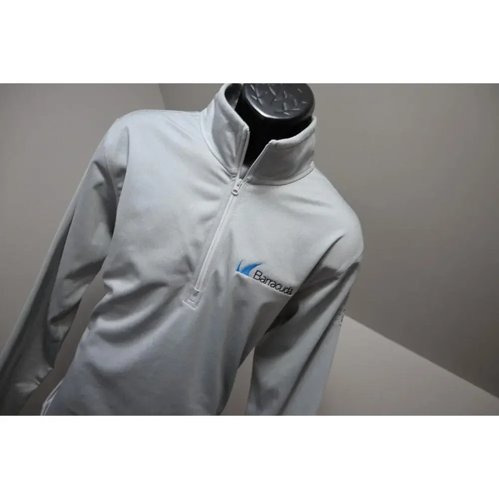 North Face Fleece 1/4 Zip Athetic Jacket‎ Long Sleeve Gray Mens Size Large